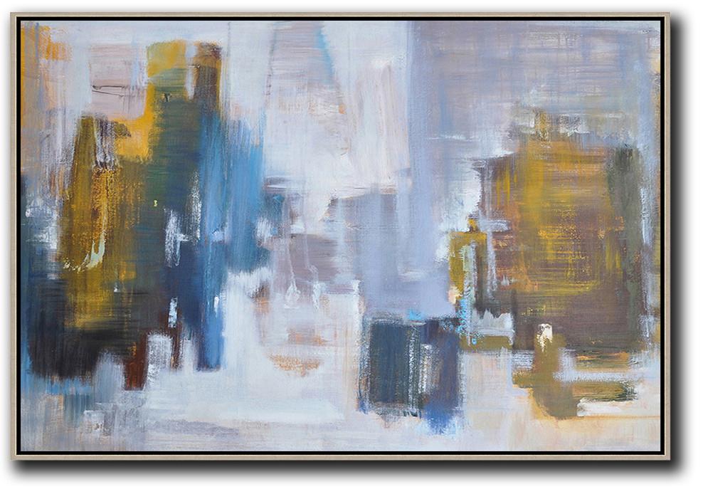 Horizontal Abstract Landscape Painting #LX32C - Click Image to Close